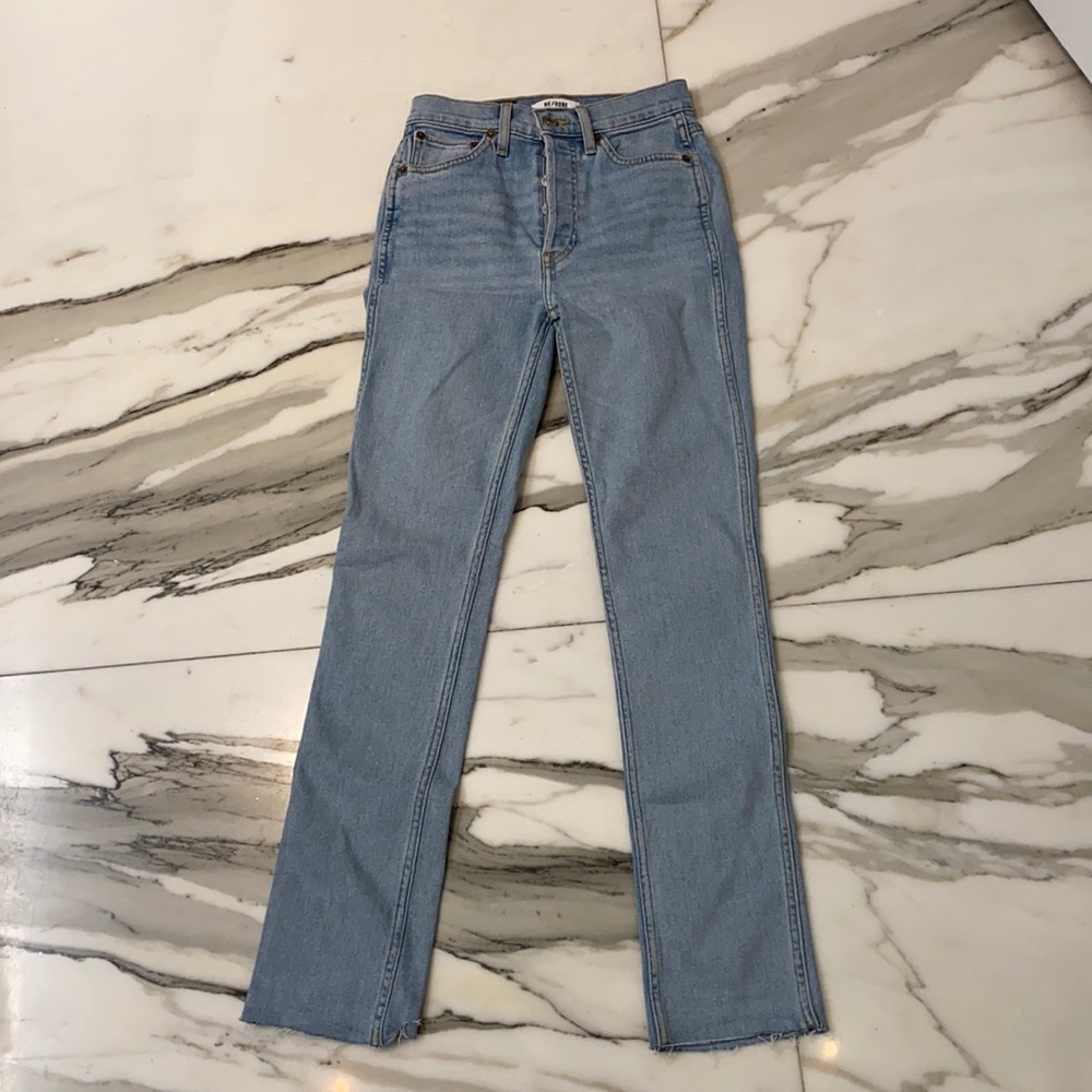 Re/Done High Rise Blue Jeans